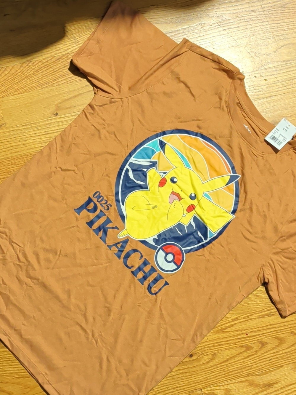 Pokemon Pikachu Graphic Tee - Kids Rust Orange XXL
